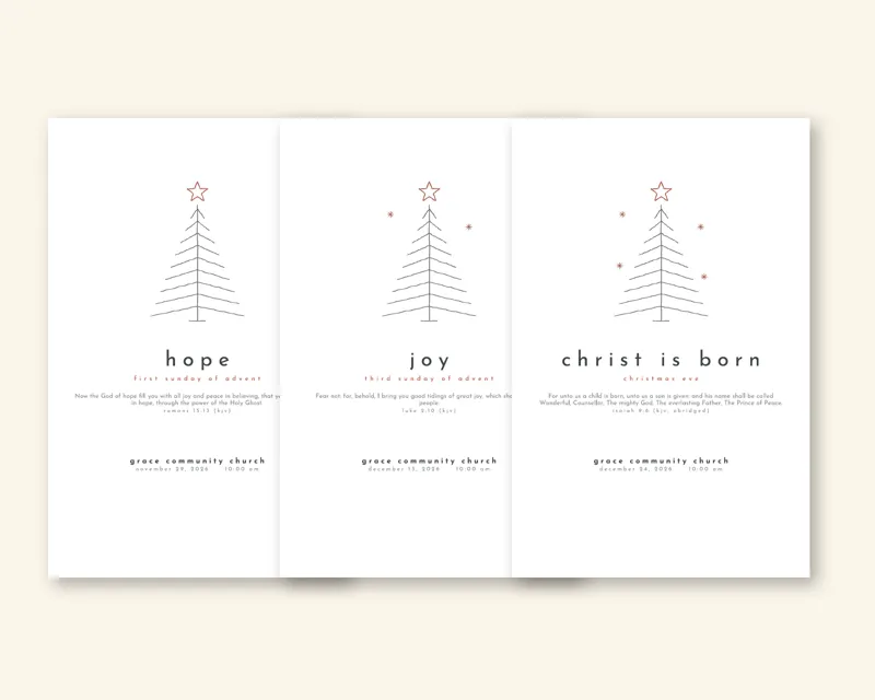 Advent Bulletin Pack (Scandinavian) (Sample design, fictional church)